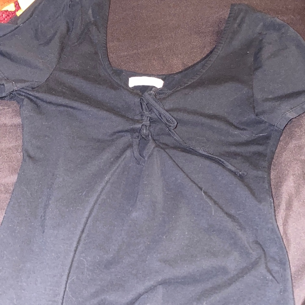 Black cotton on body suit